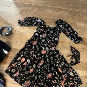 Mille Black Floral Women's Dress